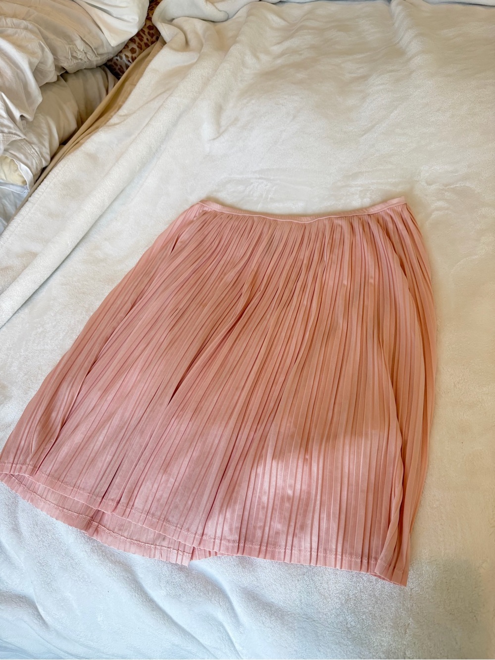 Pleated Pink Midi Skirt - Women's Casual Chic
